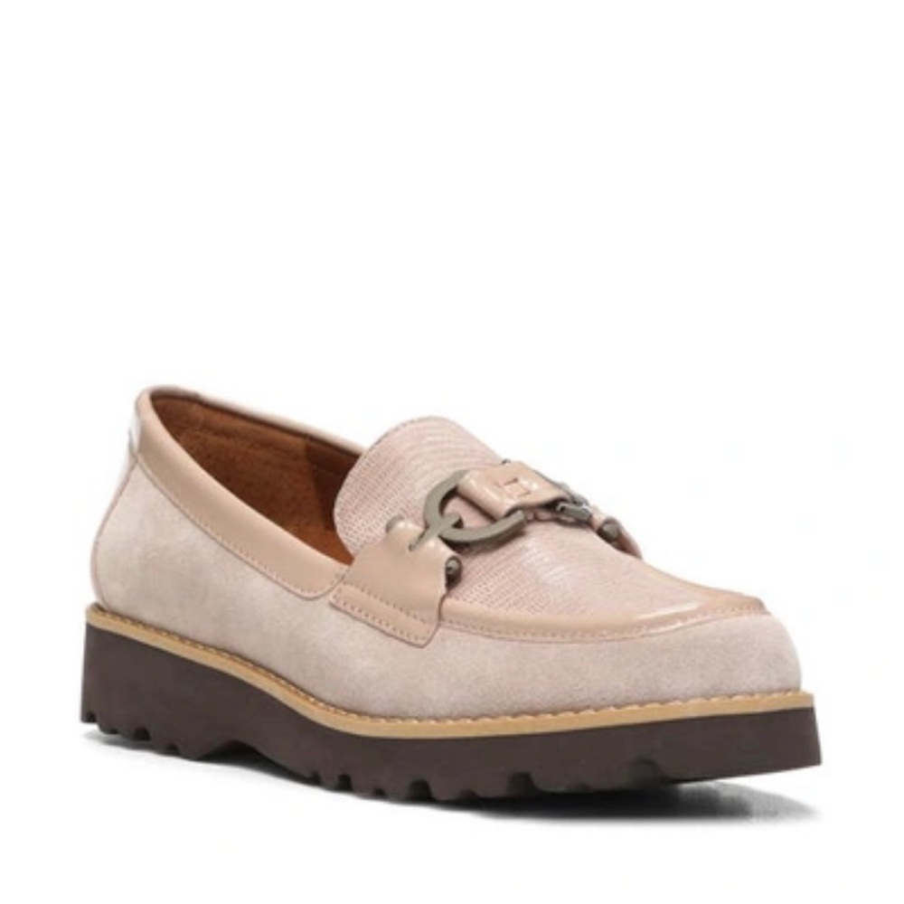 Donald Pliner Clio Slip-on Chunky Loafer Calf Suede Blush Size 12 NEW (Sold Out)